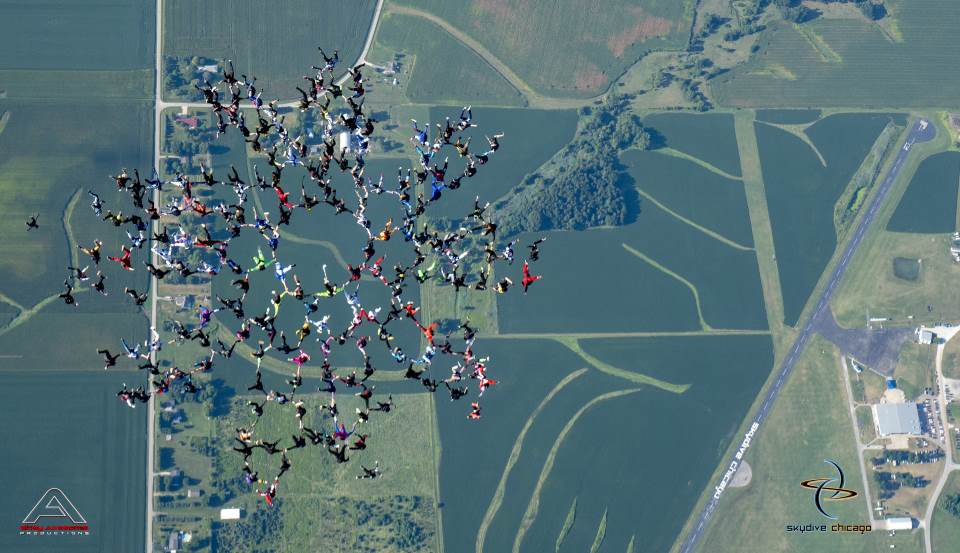 2018 Skydiving Vertical World Record Attempt 200 Way