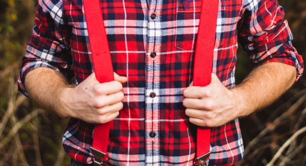 Comedic stock photo of Flannel clothing