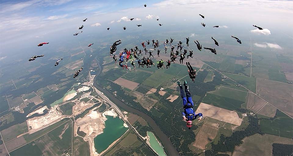 Breakoff During The Skydiving Head Up Sitfly World Record 84 Way 2019